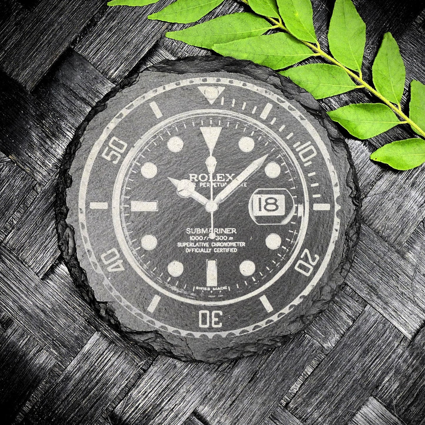 Rolex Submariner 116610LN Slate Coaster Brand New Hand Made Laser Engraved RARE