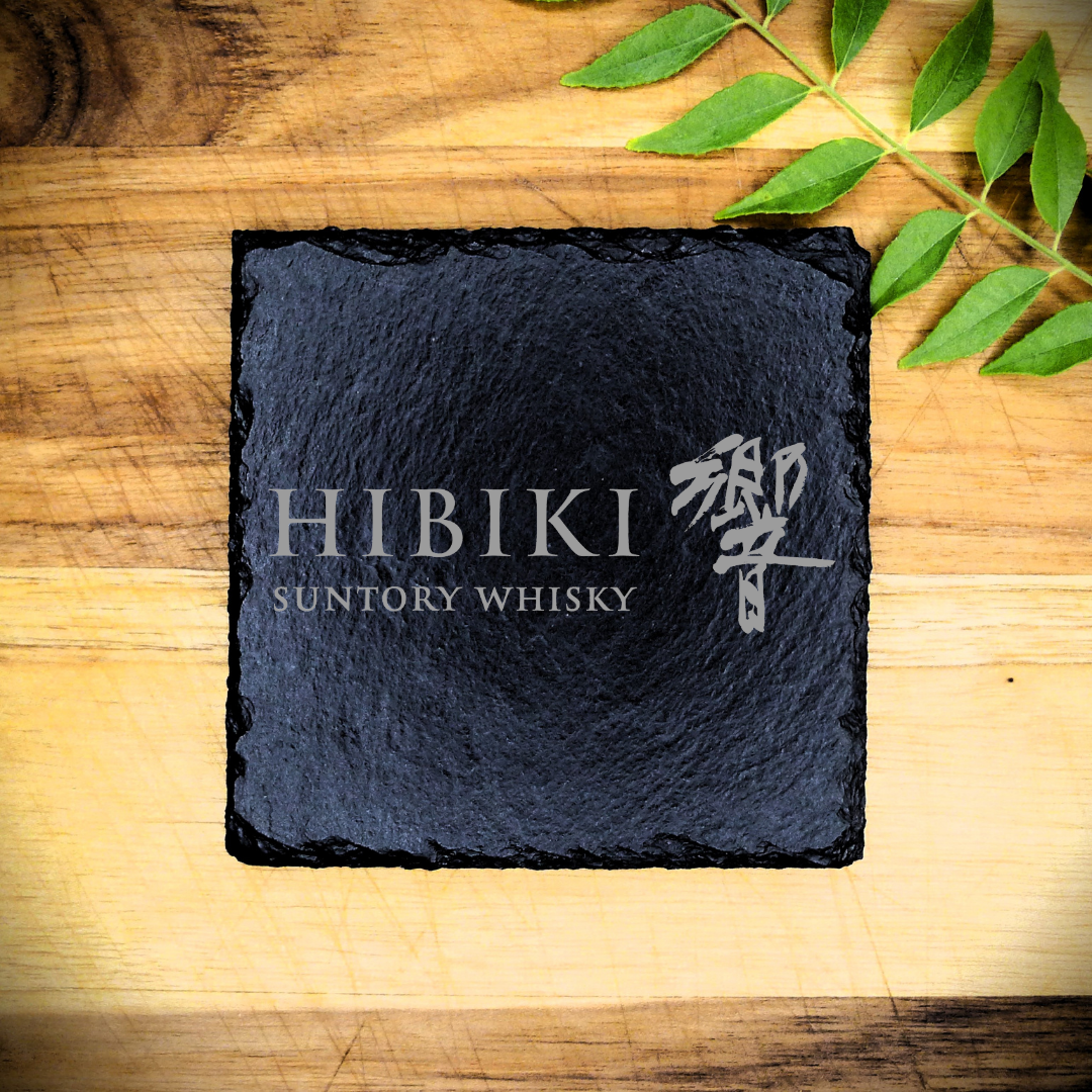 Hibiki Japanese Whisky Slate Coaster Brand New Handcrafted Laser Engraved Square