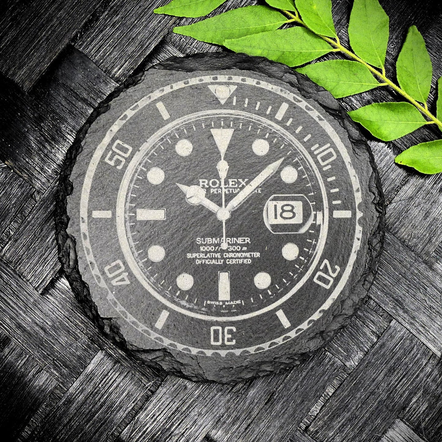 Rolex Submariner 116610LN Slate Coaster Brand New Hand Made Laser Engraved RARE