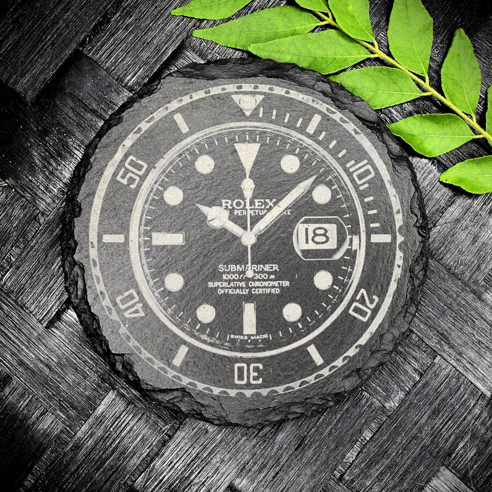 Rolex Submariner 116610LN Slate Coaster Brand New Hand Made Laser Engraved RARE