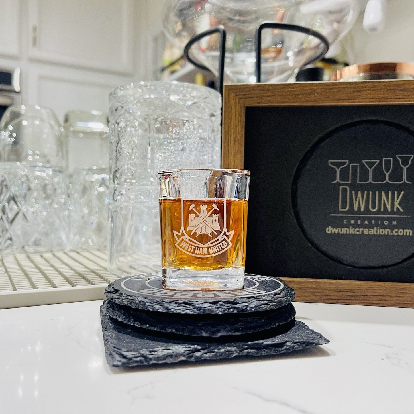 Custom Engraved West Ham United Shot Glass – 2.2 oz Capacity NEW