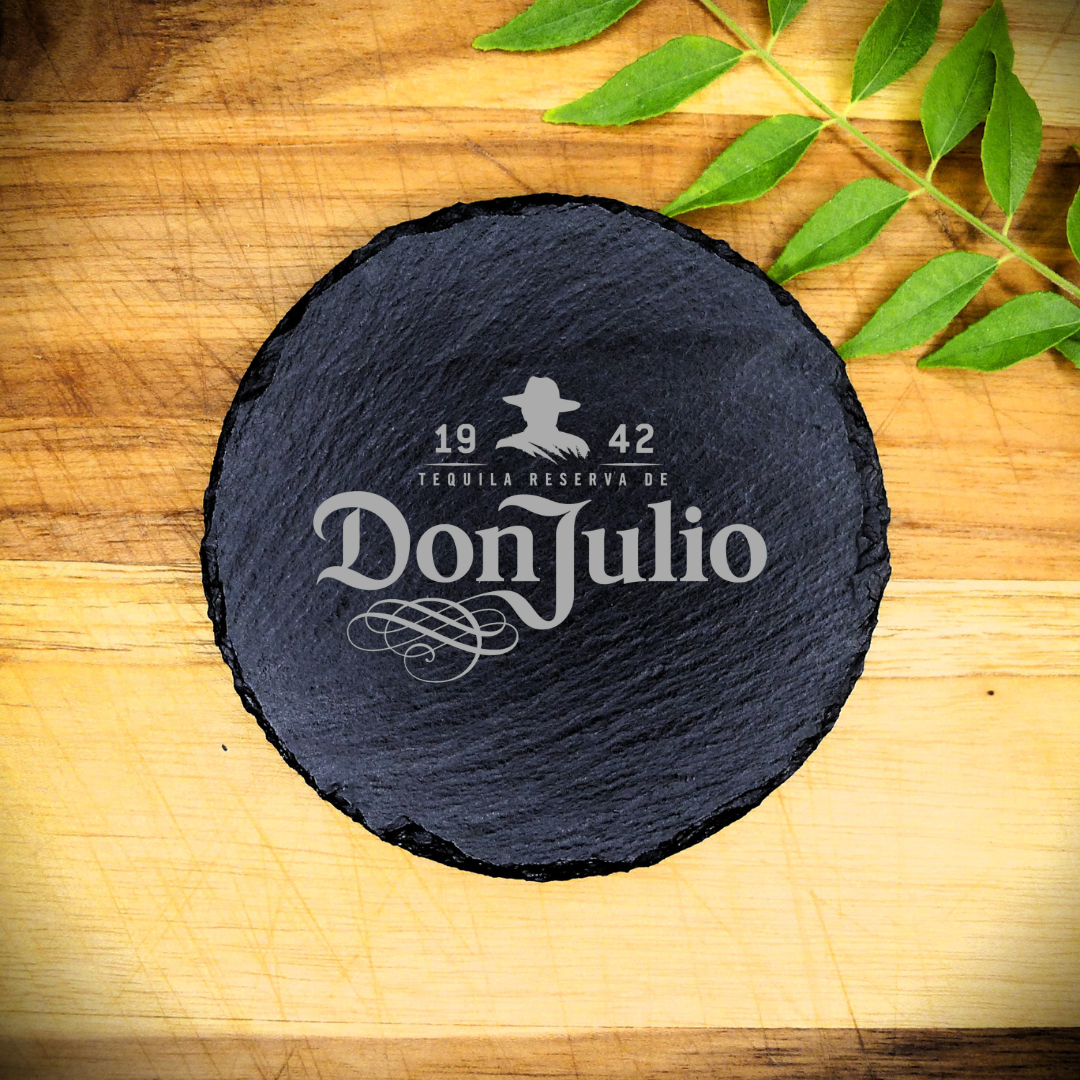 Don Julio 1942 Tequila Slate Coaster Brand New Handcrafted Laser Engraved Round