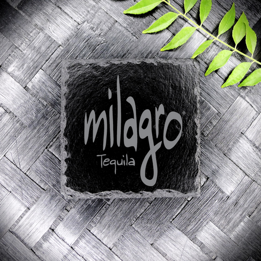 MILAGRO Tequila Slate Coaster Brand New Handcrafted Laser Engraved Square