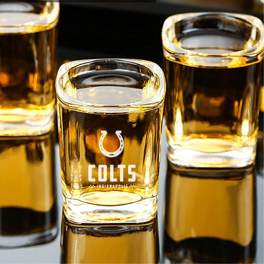 Custom Engraved Indianapolis Colts Shot Glass – 2.2 oz Square Shot Glass