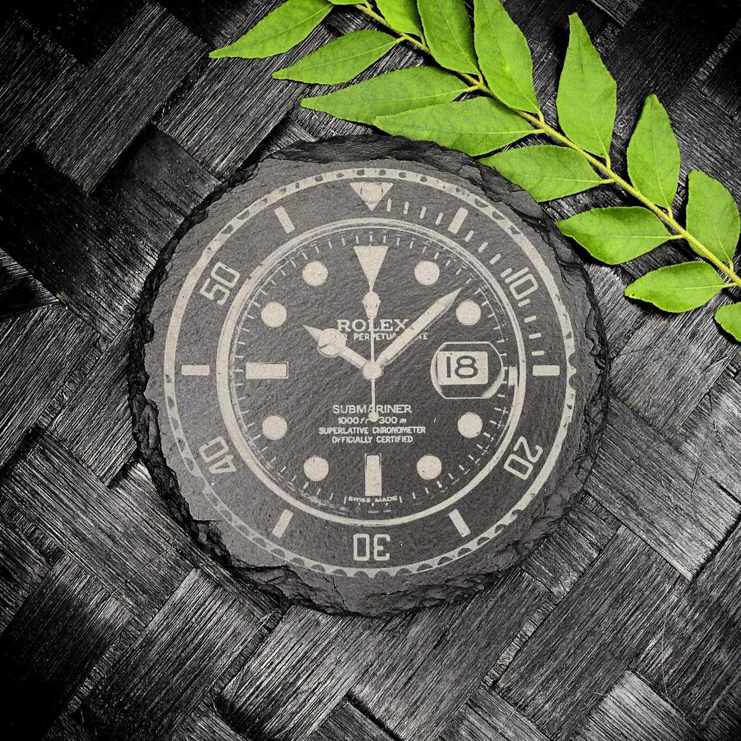 Rolex Submariner 116610LN Slate Coaster Brand New Hand Made Laser Engraved
