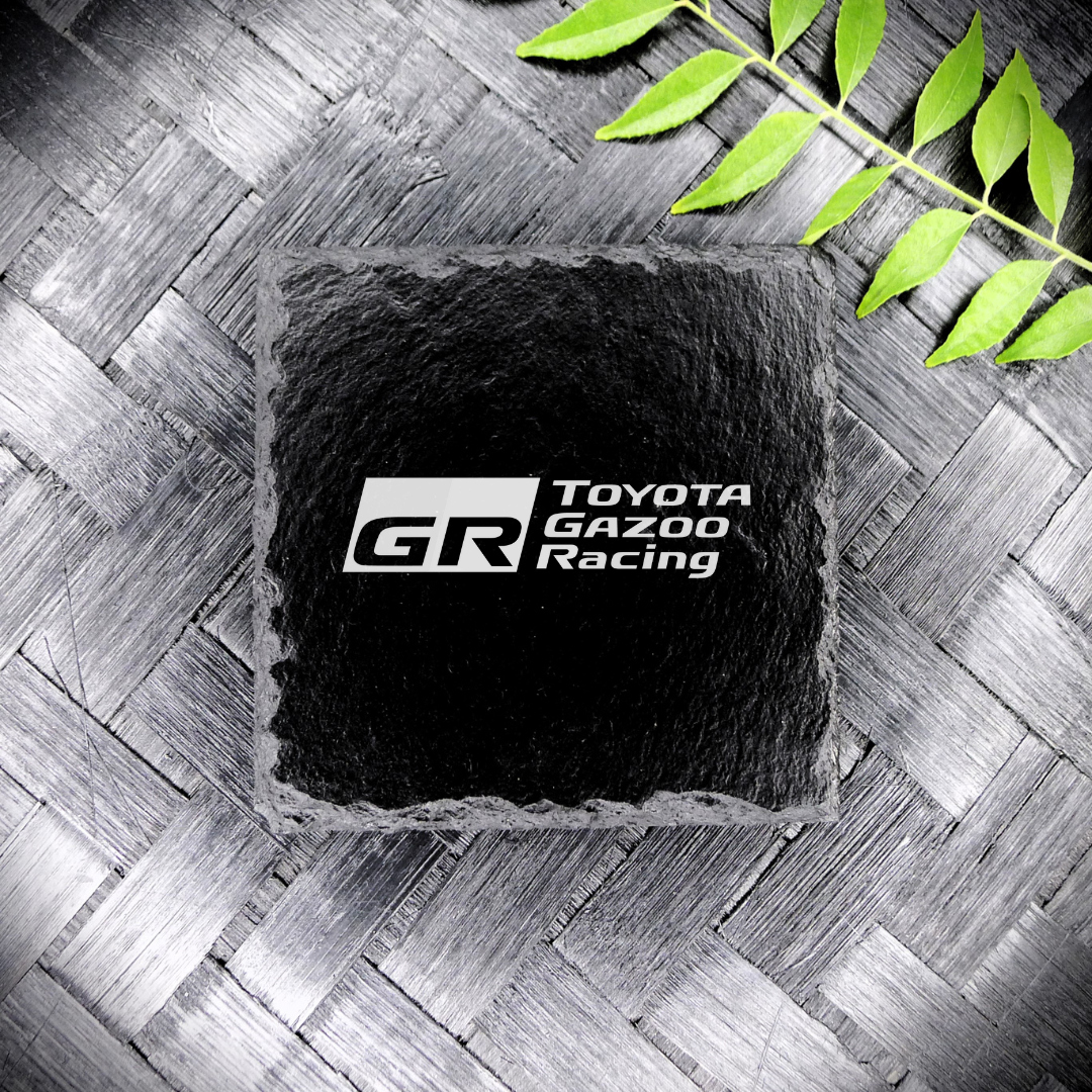 Gazoo Racing Slate Coaster Brand New Handcrafted Laser Engraved Square