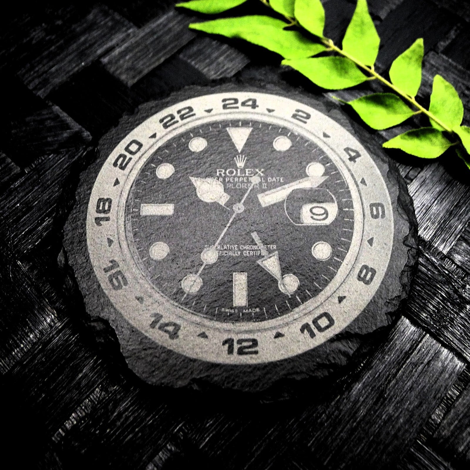 Rolex Explorer II 216570 Slate Coaster Brand New Hand Made Laser Engraved 
