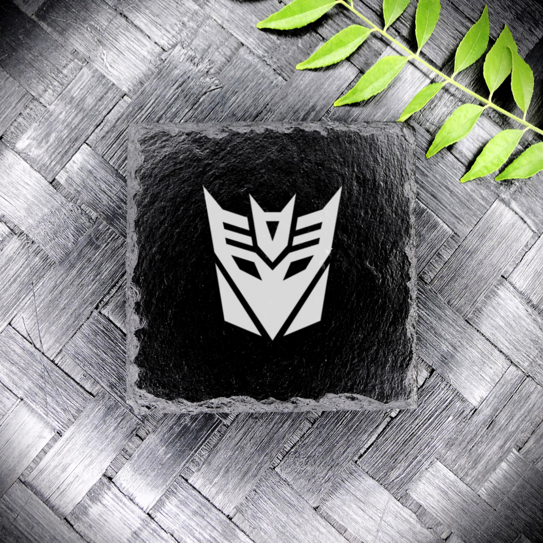 Transformers Decepticon Slate Coaster Brand New Handcrafted Laser Engraved Squar