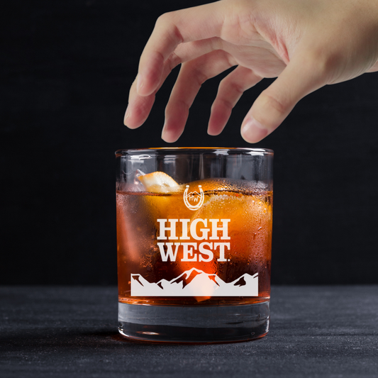 Custom Engraved High West Whiskey Glass – 11 oz Standard Rocks Glass