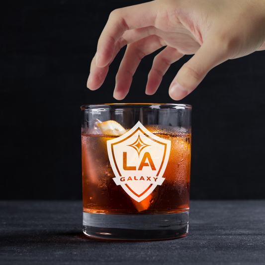 Custom Engraved LA Galaxy Whiskey Glass – 11 oz Standard Rocks Glass