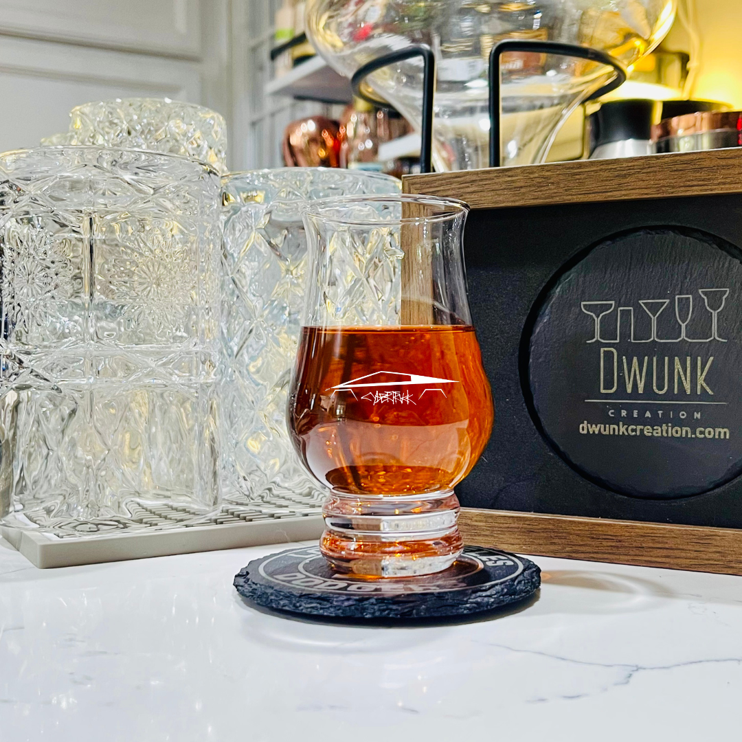 Custom Engraved Cyber Truck Tasting Glass – 8 oz Premium Tulip