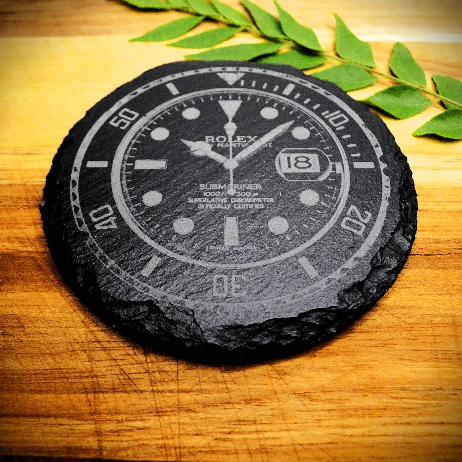 Rolex Submariner 116610LN Slate Coaster Brand New Hand Made Laser Engraved