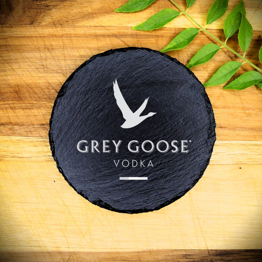 Grey Goose Vodka Slate Coaster Brand New Handcrafted Laser Engraved Round