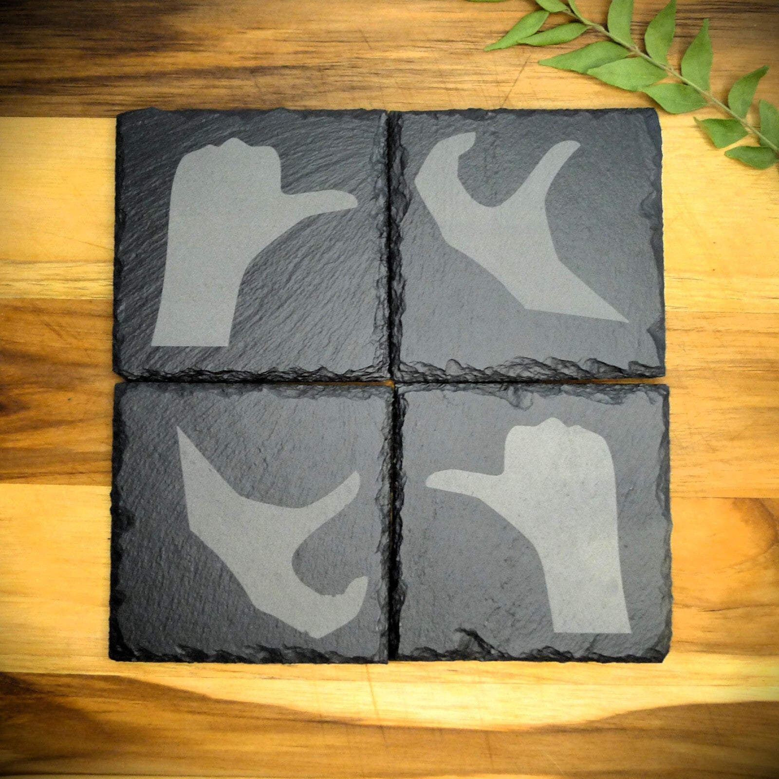 Friendzone Slate Coaster Set – Brand New Laser Engraved Hand Made Home Decor