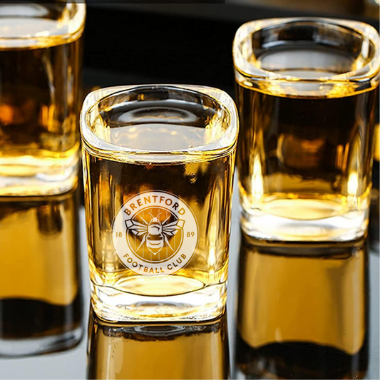 Custom Engraved Brentford Shot Glass – 2.2 oz Capacity NEW