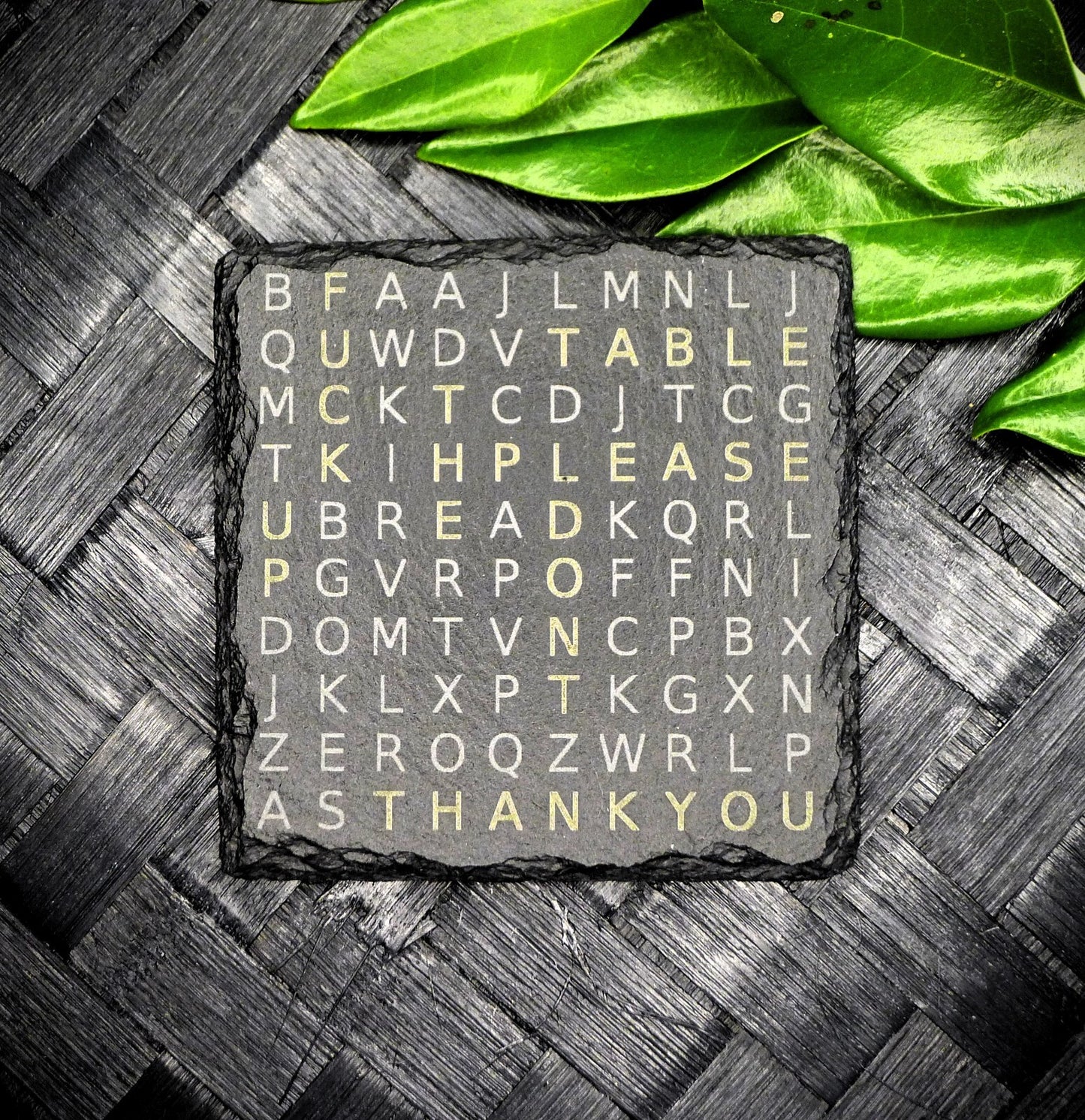 Don't F up the Table Word Search Puzzle Slate Coaster Brand New Hand Made Unique