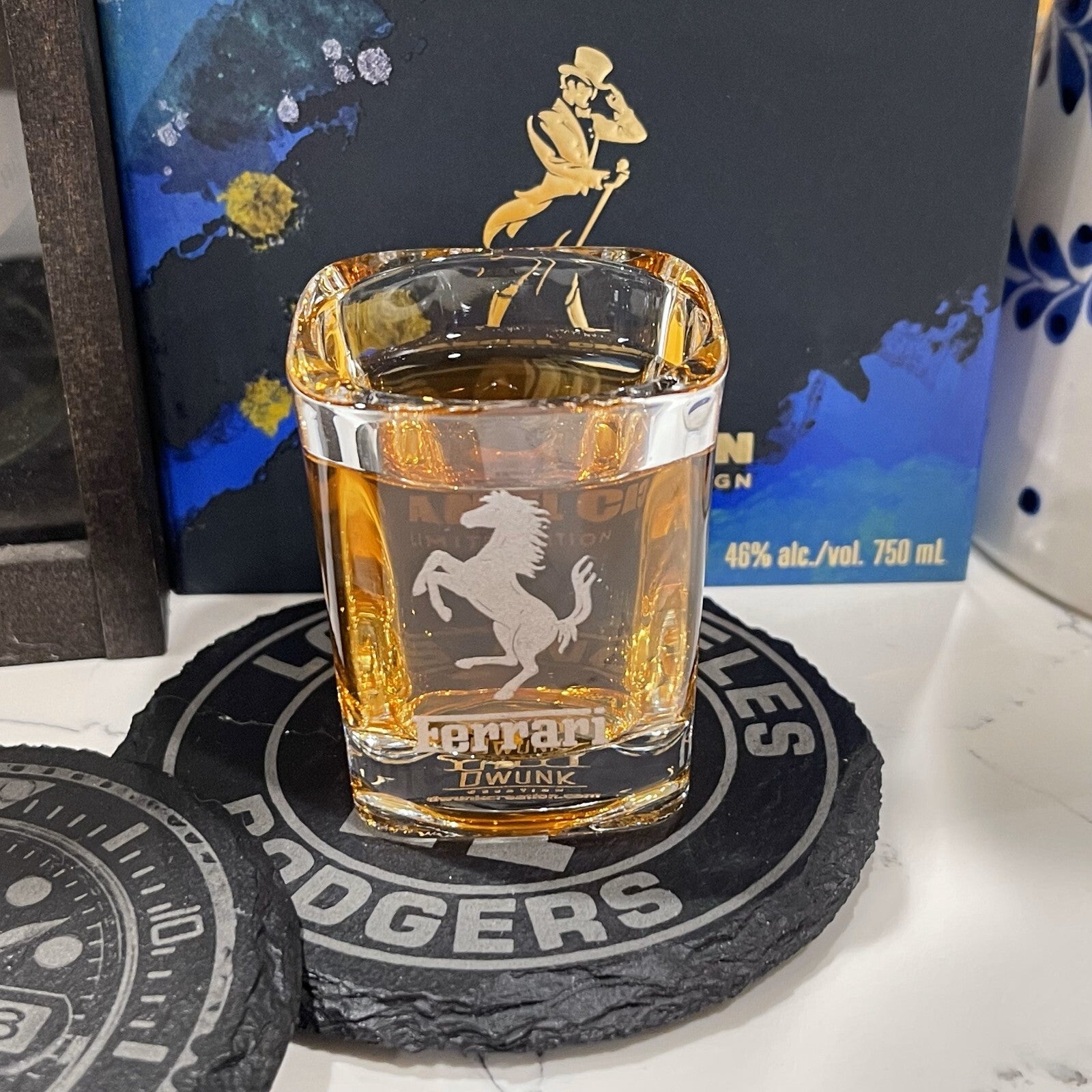 Custom Engraved Ferrari Shot Glass – 2.2 oz Capacity NEW