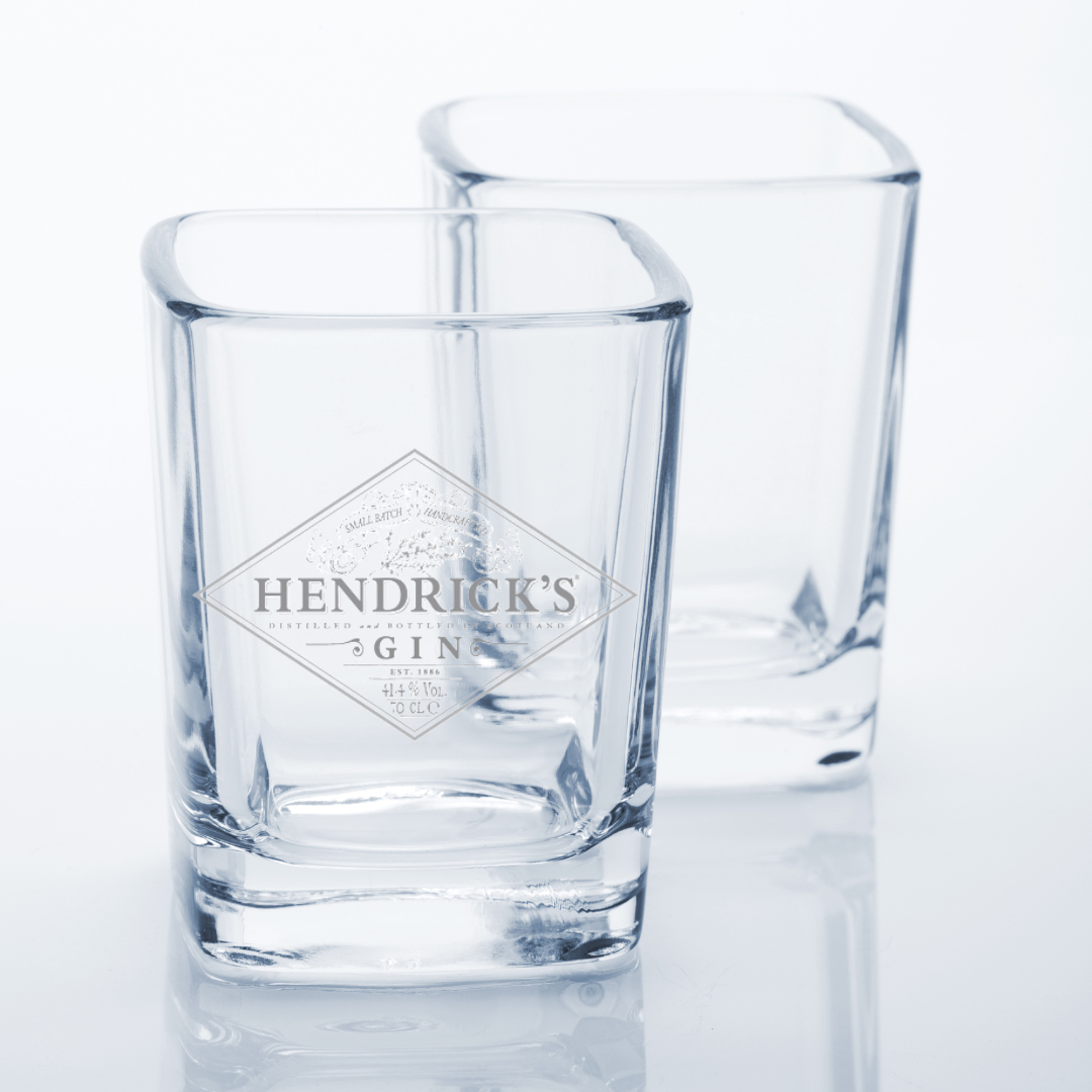 Custom Engraved Hendrick’s Gin Shot Glass – 2.2 oz Square Shot Glass