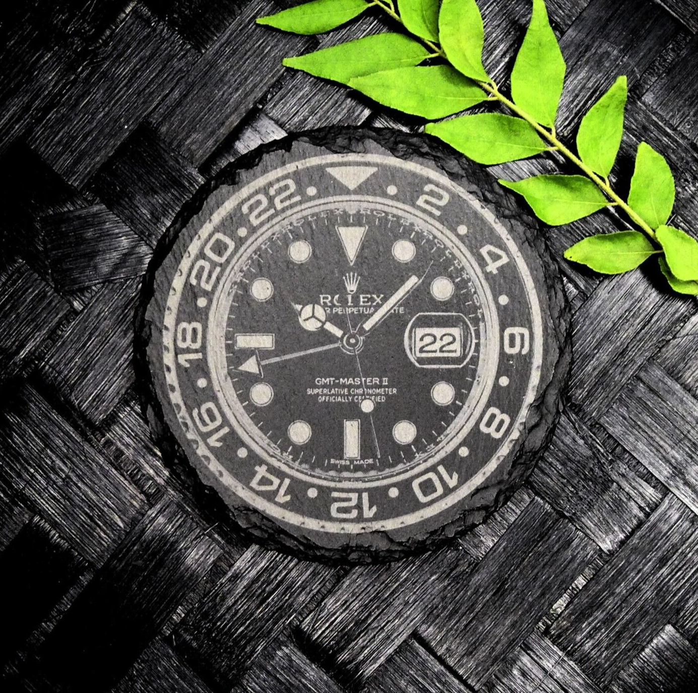 Rolex GMT Master II 116710 Slate Coaster Set Batman Brand New Hand Made