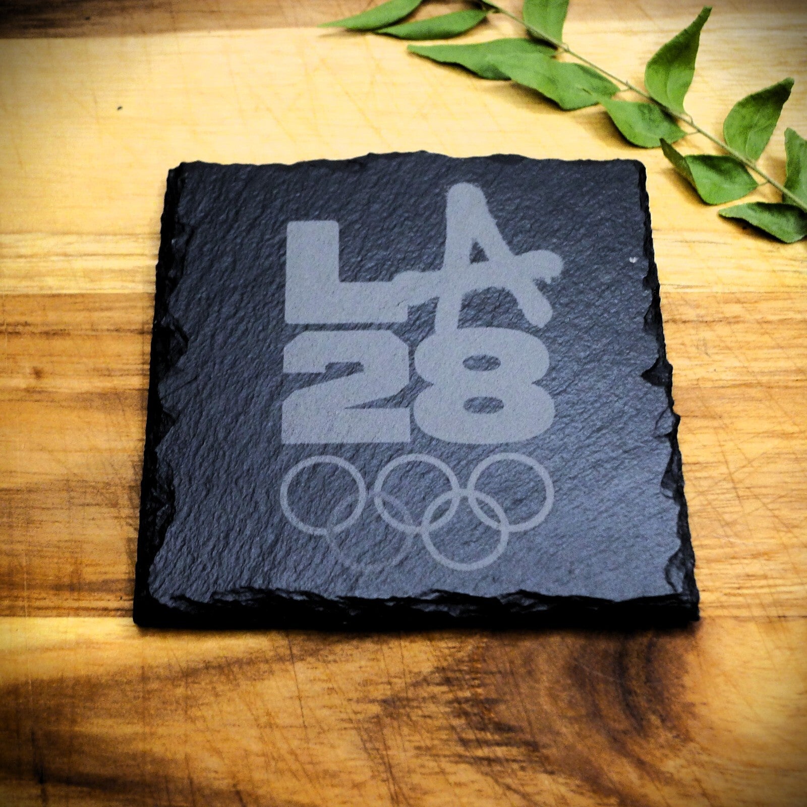 Los Angeles 2028 Olympic Slate Coaster Set LA28 Brand New Hand Made 