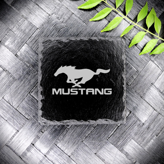 Classic Mustang Slate Coaster Brand New Handcrafted Laser Engraved Square