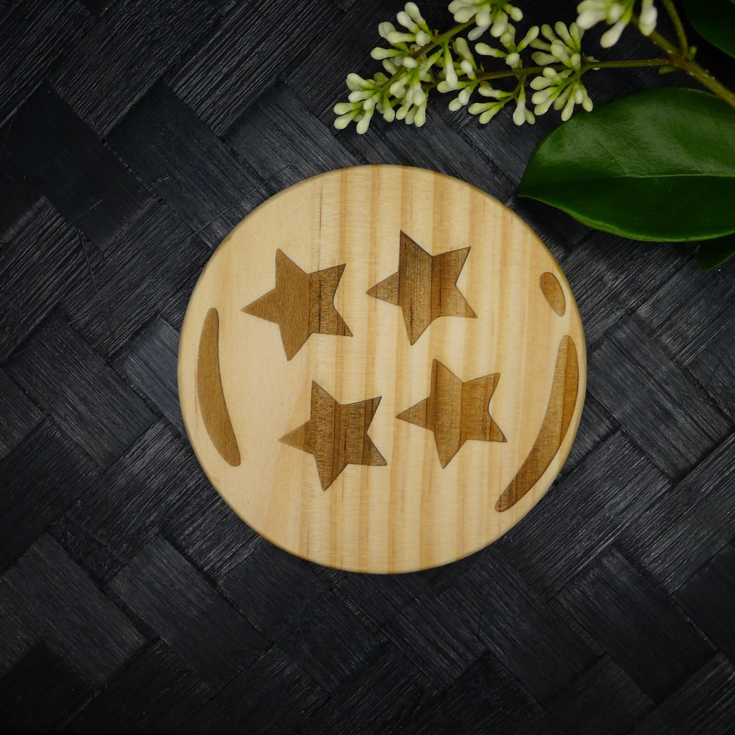 Dragon Ball Z Wooden Coaster Set, Fan Art Anime Brand New Laser Engraved RARE