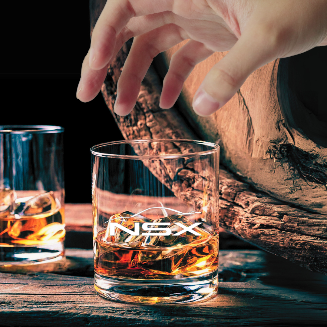 Custom Engraved NSX Whiskey Glass – 7 oz Rocks Glass