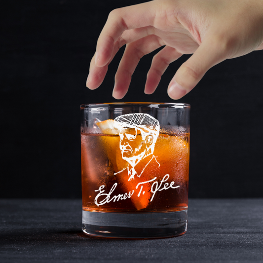 Custom Engraved Elmer T. Lee Whiskey Glass – 11 oz Standard Rocks Glass
