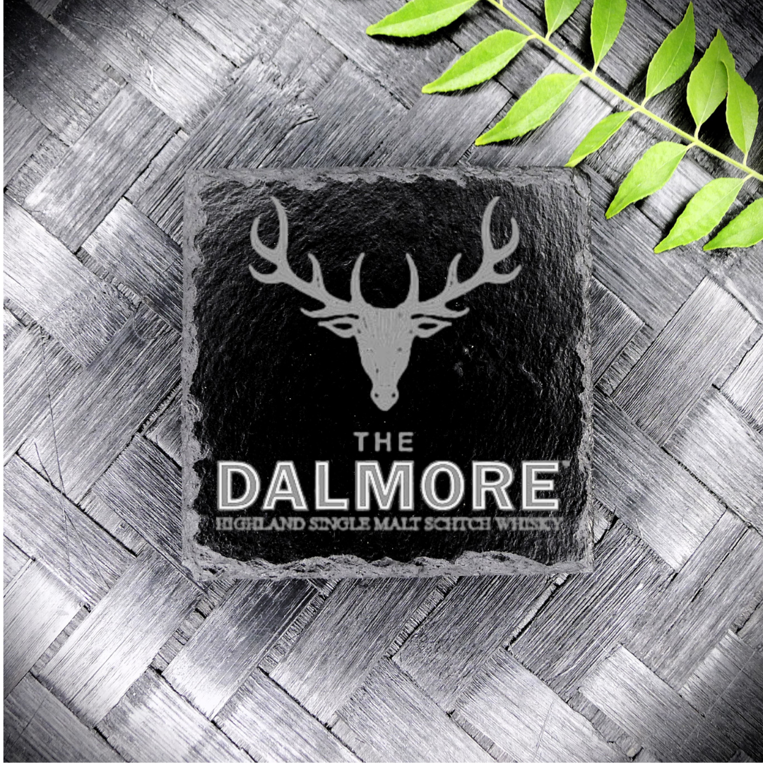 DALMORE Single Malt Whisky Slate Coaster Brand New Handcrafted Laser Engraved
