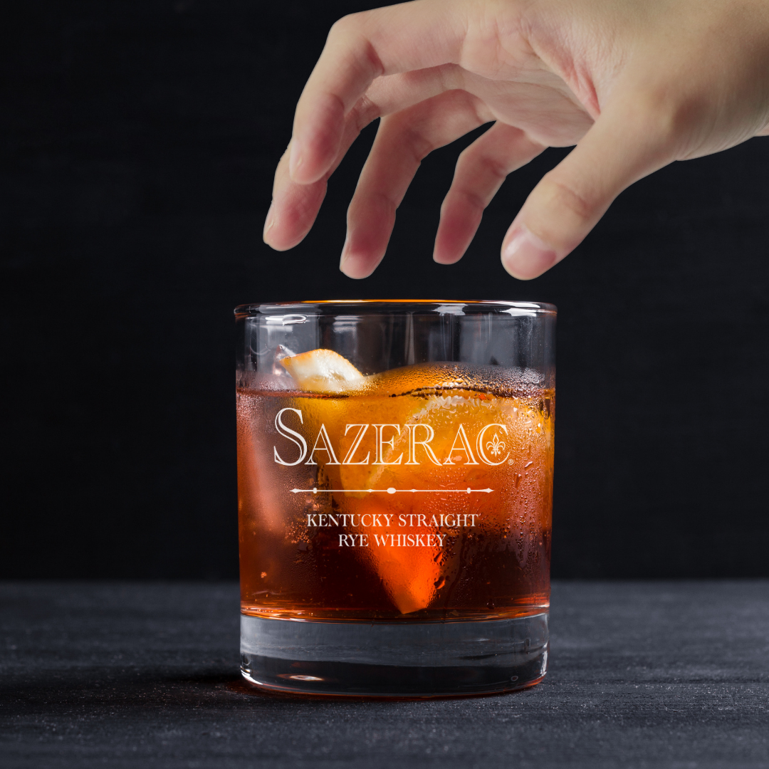 Custom Engraved Sazerac Rye Whiskey Glass – 11 oz Standard Rocks Glass