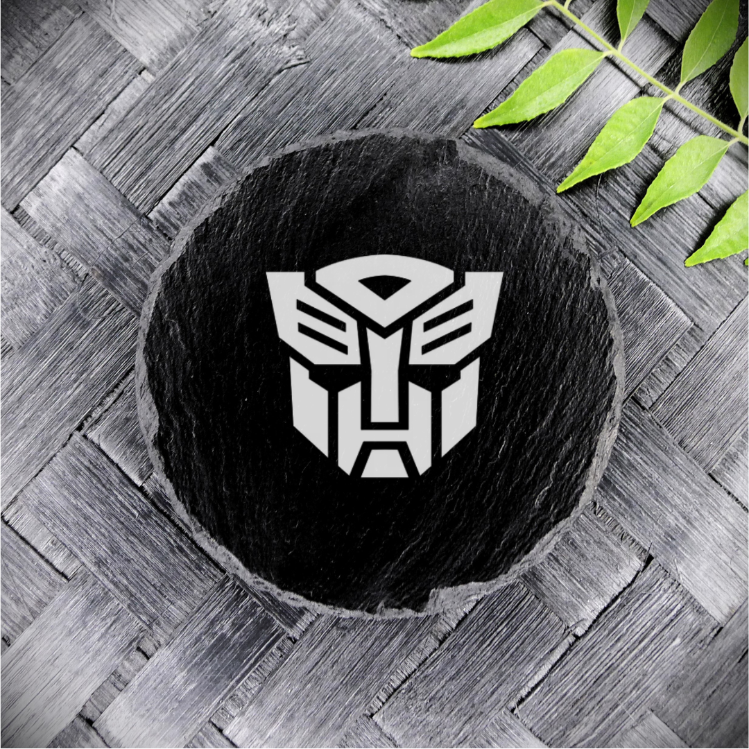 Transformers Autobot Slate Coaster Brand New Handcrafted Laser Engraved Round