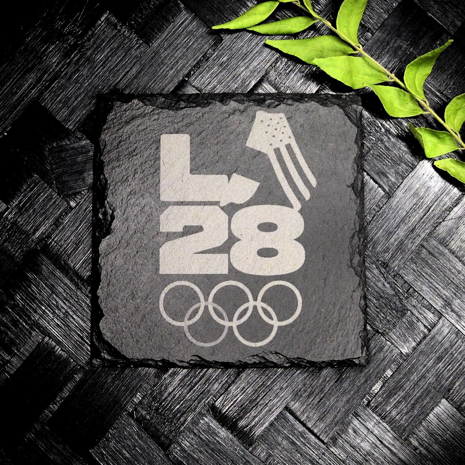 Los Angeles 2028 Olympic Slate Coaster Set LA28 Brand New Hand Made 
