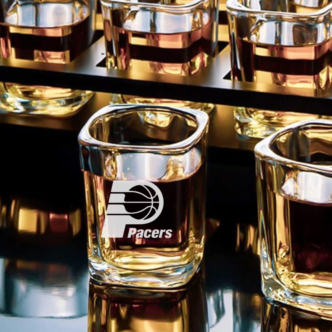 Custom Engraved Indiana Pacers Shot Glass – 2.2 oz Square Shot Glass