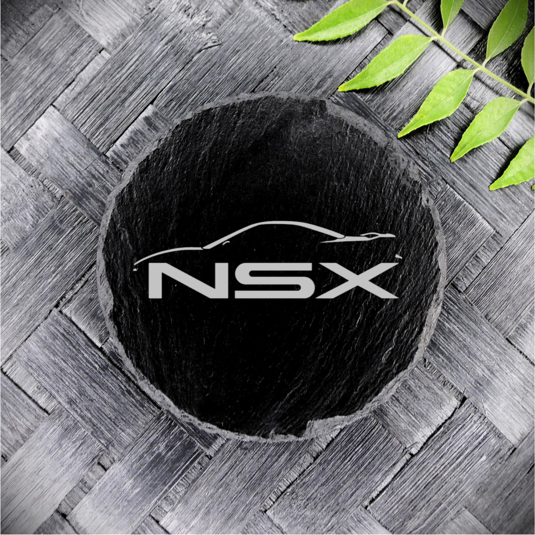 NSX Slate Coaster Brand New Handcrafted Laser Engraved Round