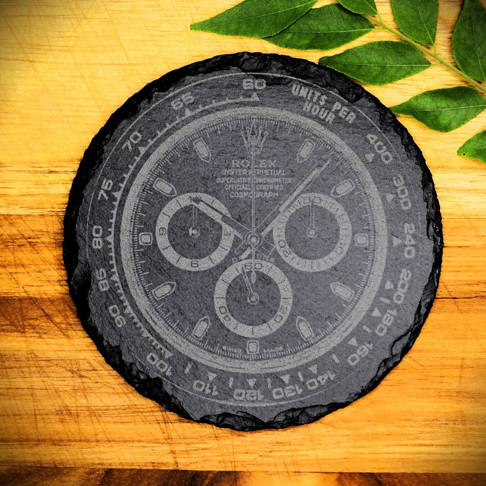 Rolex Daytona 116500LN Panda Slate Coaster Brand New Hand Made Laser Engraved 