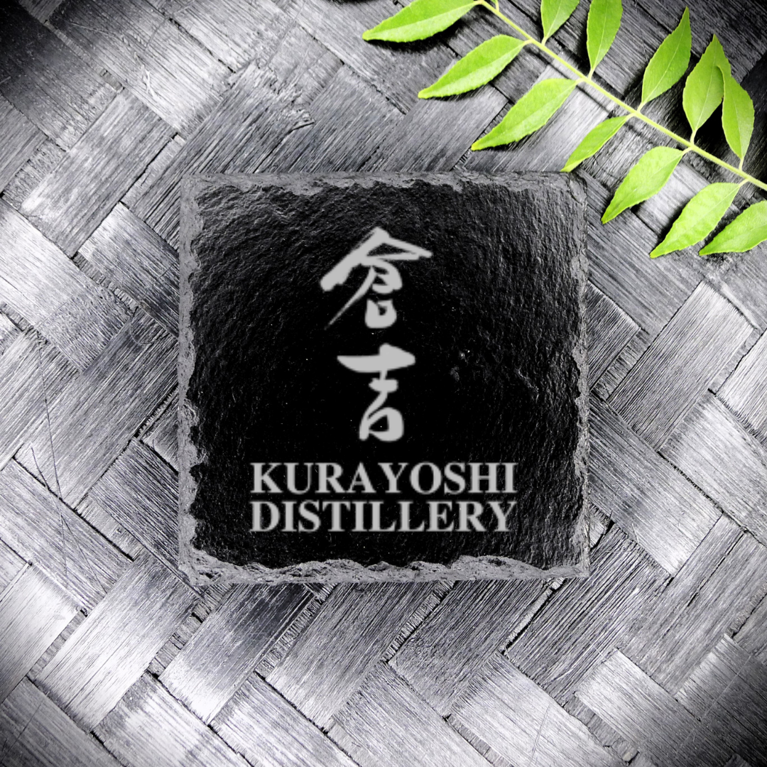 Kurayoshi Japanese Whisky Slate Coaster Brand New Handcrafted Laser Engraved