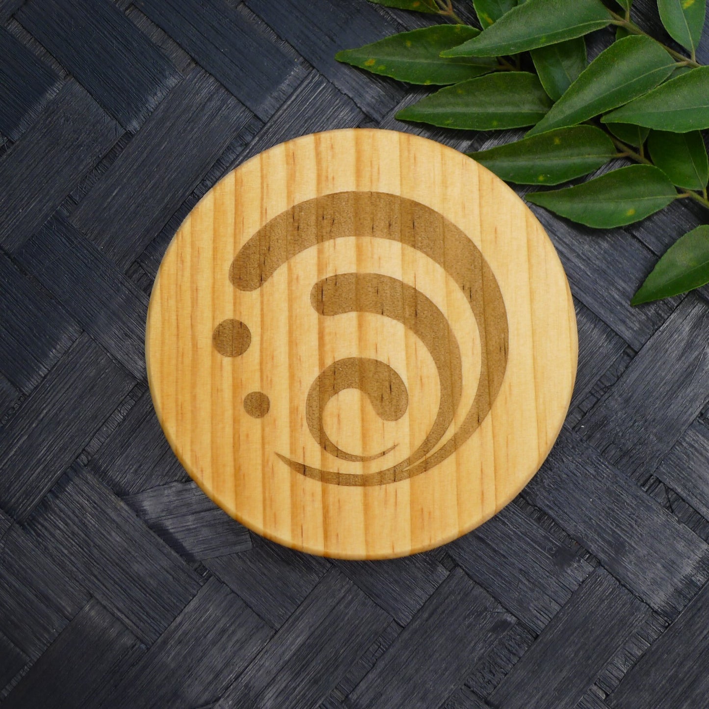Genshin Impact Archon Wooden Coaster Set Elemental Inspired Gaming Gear
