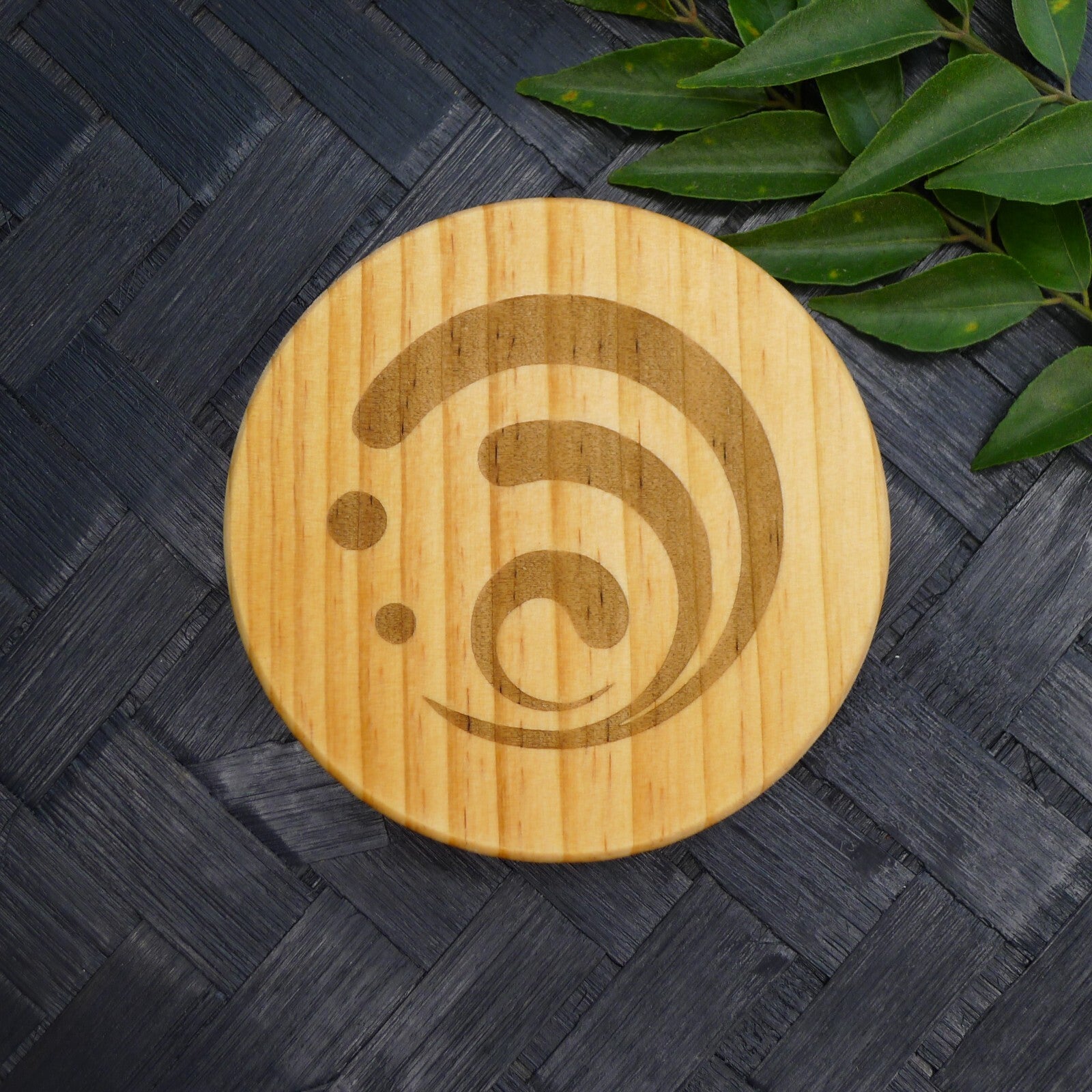 Genshin Impact Archon Wooden Coaster Set Elemental Inspired Gaming Gear