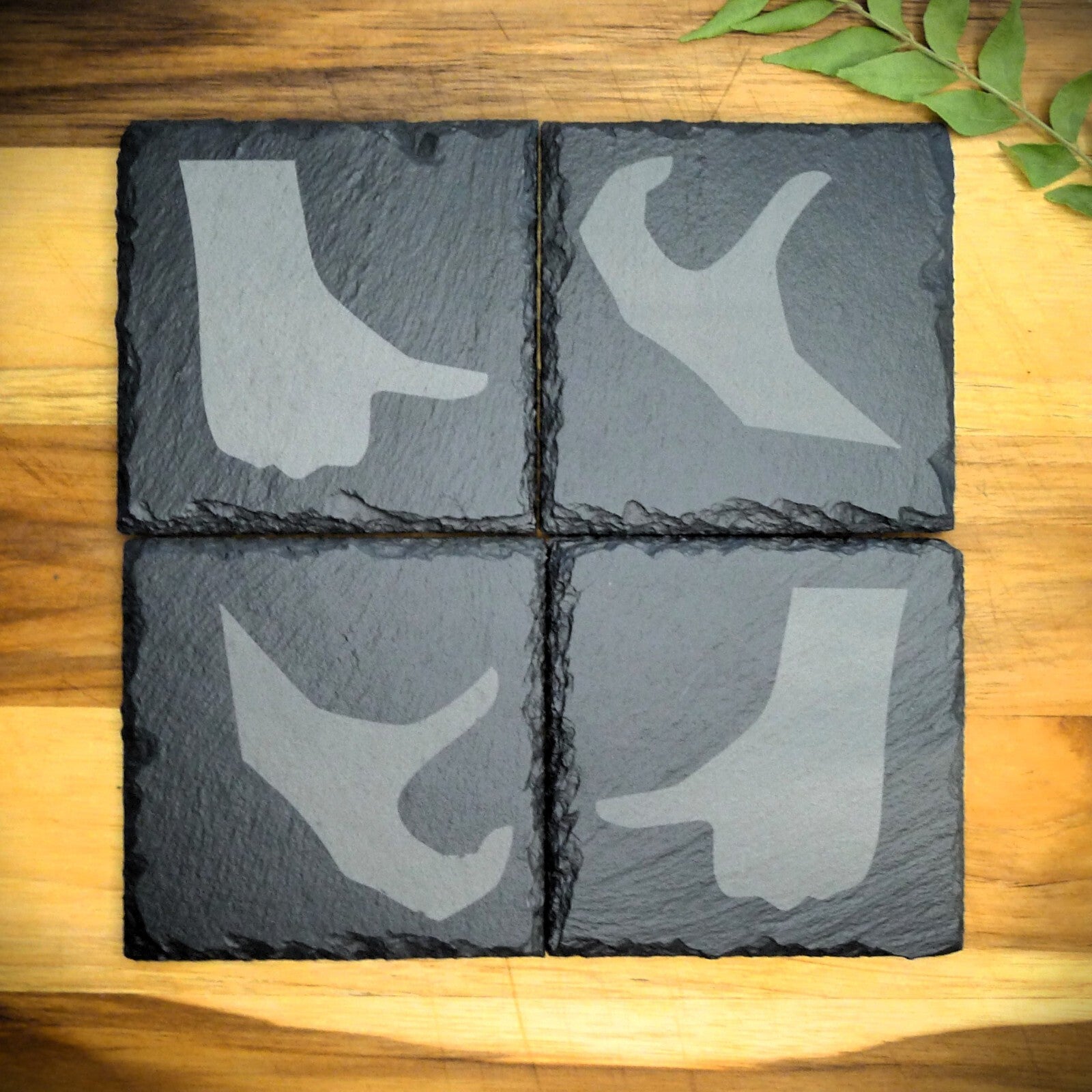 Friendzone Slate Coaster Set – Brand New Laser Engraved Hand Made Home Decor