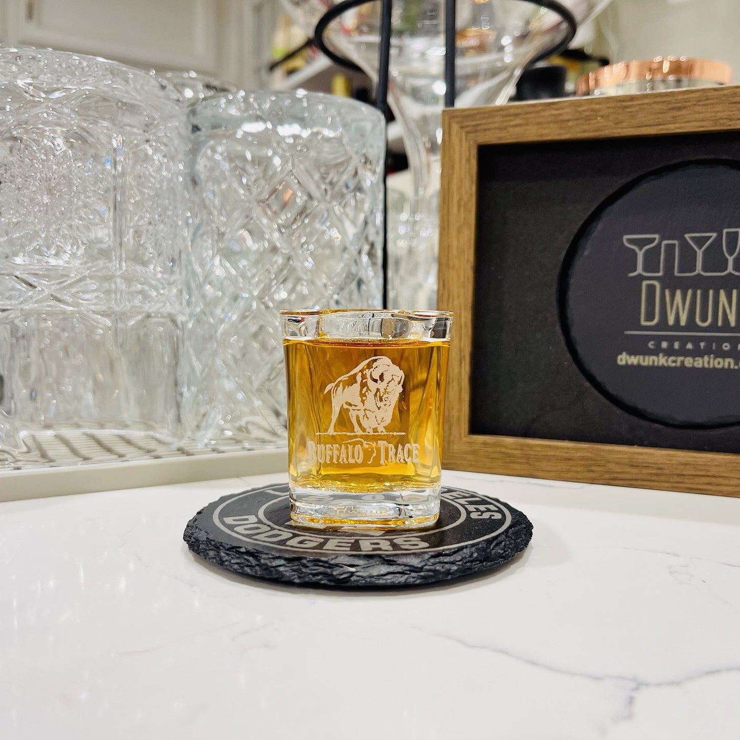 Custom Engraved Buffalo Trace Shot Glass – 2.2 oz Capacity NEW