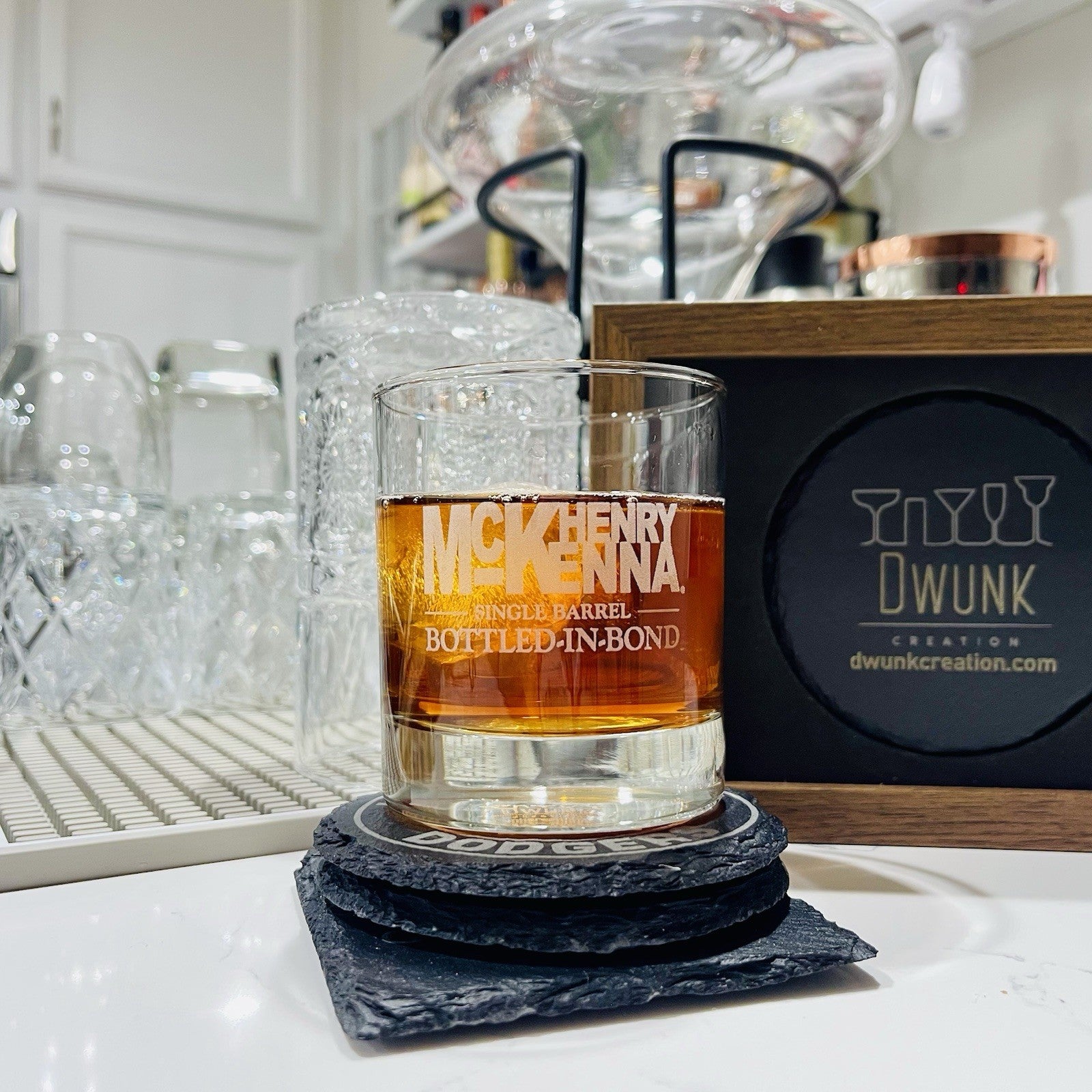 Custom Engraved Henry McKenna Whiskey Glass – 11 oz Standard Rocks Glass