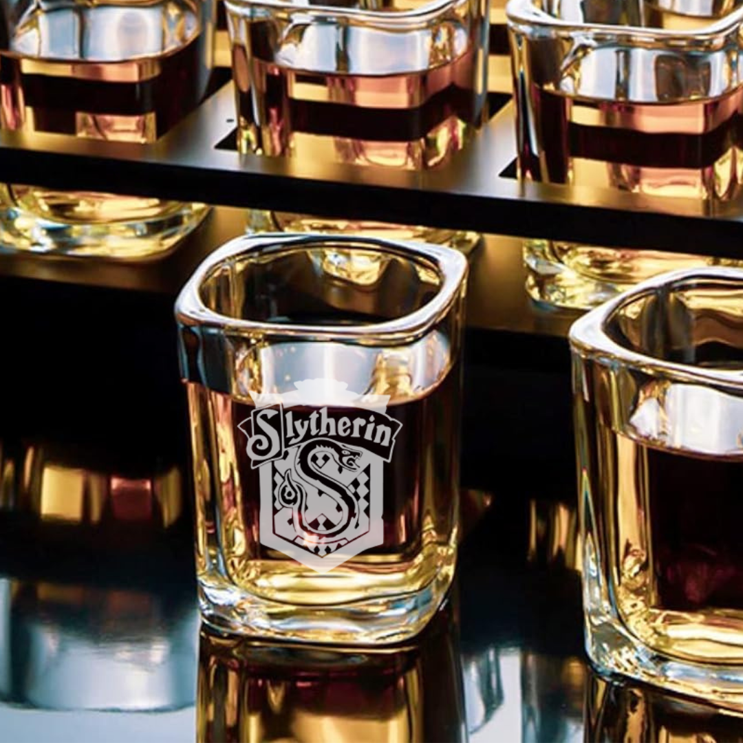Harry Potter House Slytherin Square Shot Glass – 2.2 oz Capacity