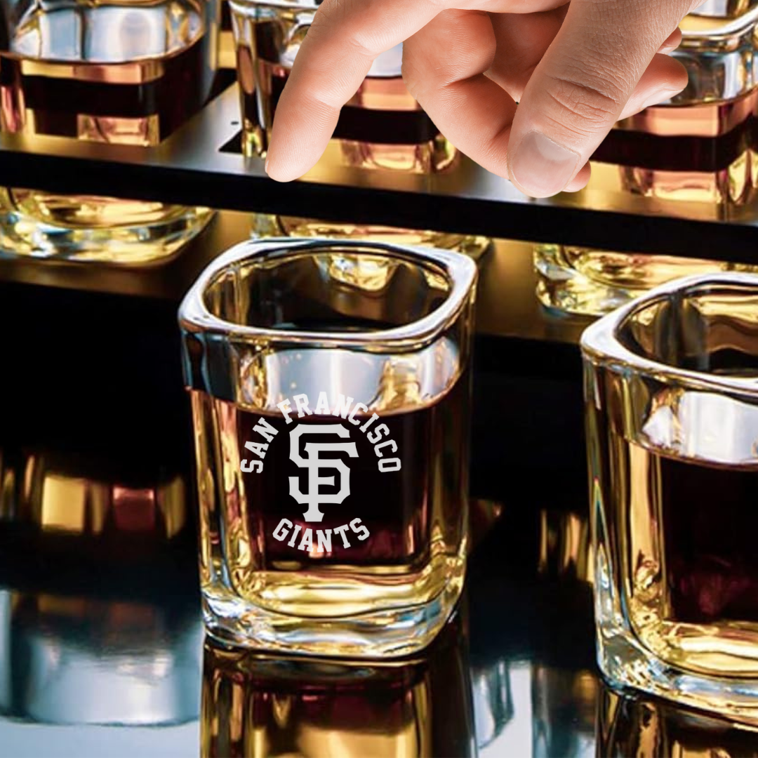 Custom Engraved San Francisco Giants Shot Glass – 2.2 oz Square Shot Glass