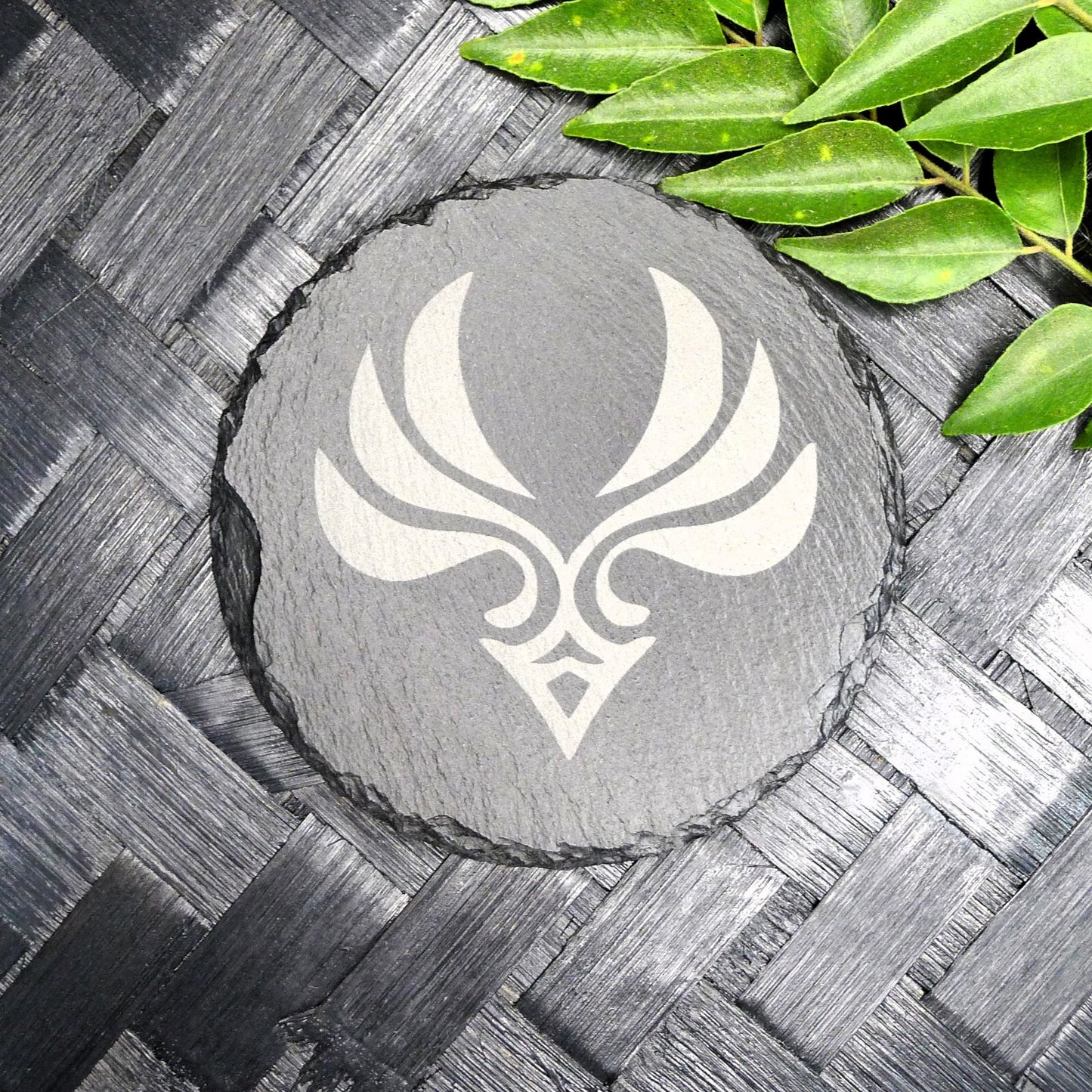 Genshin Impact Archon Slate Coaster Set of 8 Elemental Inspired Gaming Gear