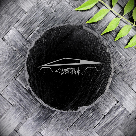 Cyber Truck Slate Coaster Brand New Handcrafted Laser Engraved Round