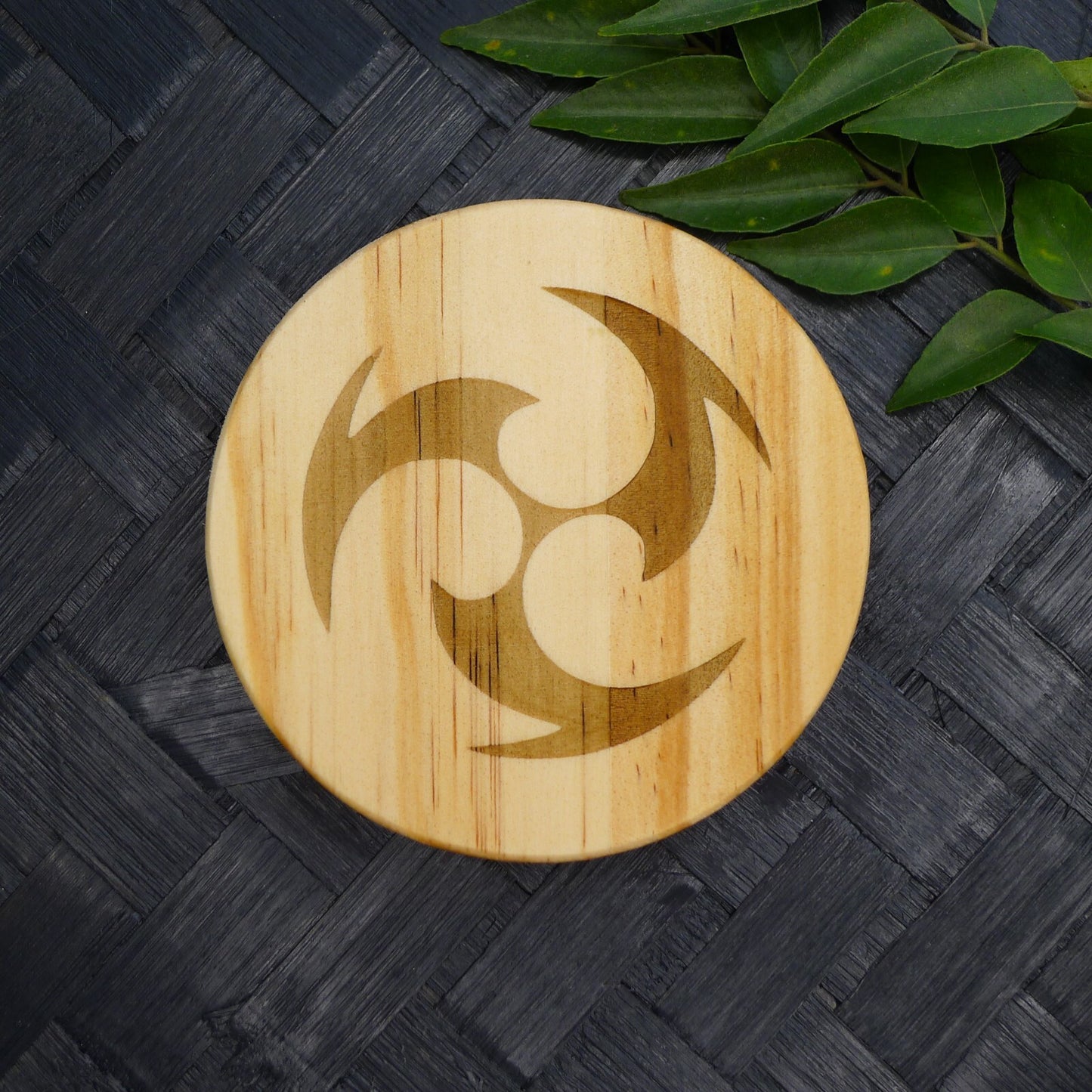 Genshin Impact Archon Wooden Coaster Set Elemental Inspired Gaming Gear