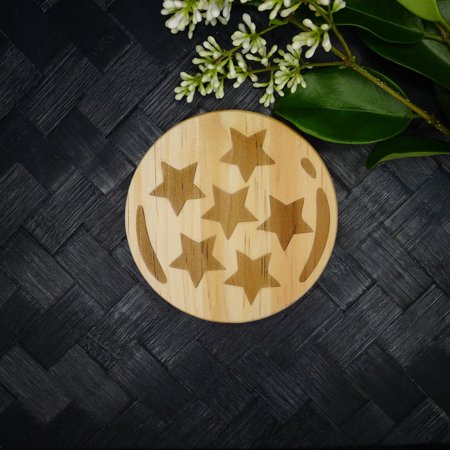 Dragon Ball Z Wooden Coaster Set, Fan Art Anime Brand New Laser Engraved RARE