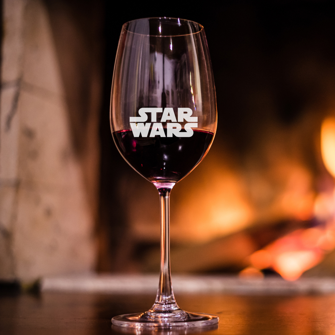 Custom Engraved Star Wars Wine Glass – 12 oz Stemmed Wine Glass