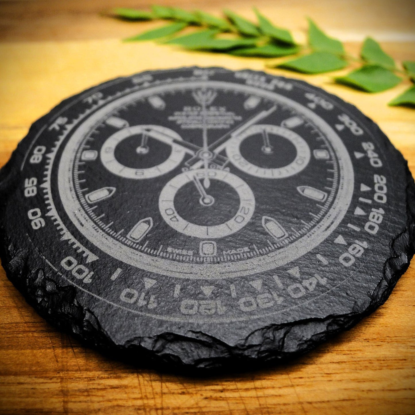 Rolex Daytona 116500LN Panda Slate Coaster Brand New Hand Made Laser Engraved 