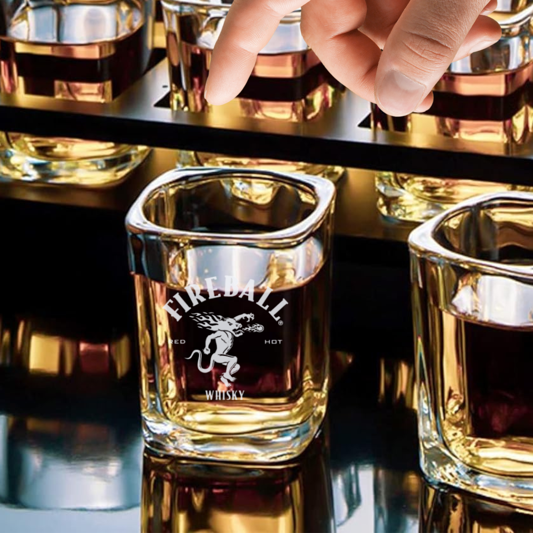 Custom Engraved Fireball Whiskey Shot Glass – 2.2 oz Capacity NEW